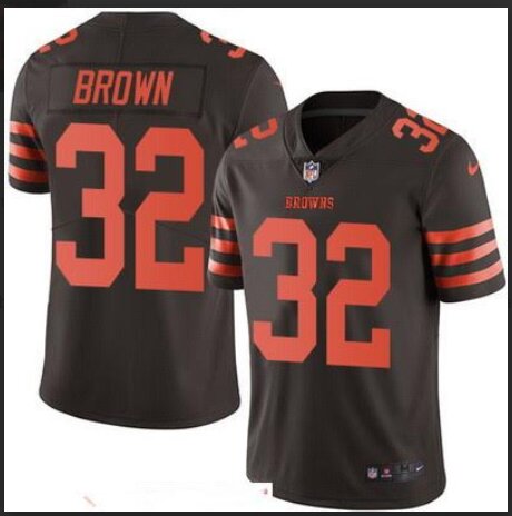 Men Cleveland Browns #32 Brown Brown 2024 Nike Limited NFL Jersey style 1->new york yankees->MLB Jersey